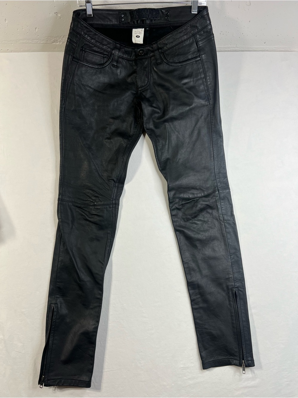 Rare vintage Lip service Black genuine leather unisex pants